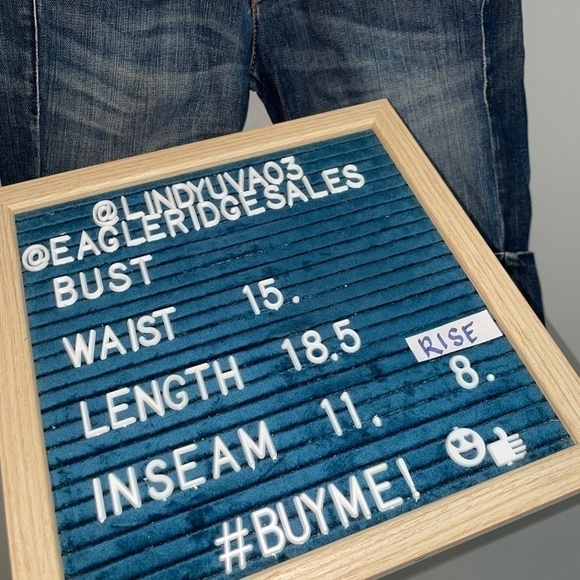 EUC Killah Rag Flake Bermuda Crop Denim Jean Shorts Size 28 - Picture 6 of 6